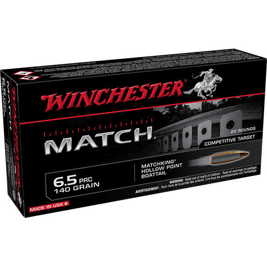 Ammunition Winchester Ammunition Match WIN PRC MATCH 6.5PRC 140GR BTHP 20/2